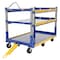 Vestil Blue/Yellow Steel Adjustable Ergo Cart Glass Filled Nylon Casters AEC-3660-3-GFN - alternate 3